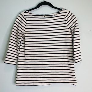 ANN TAYLOR X LOFT striped 3/4 sleeve top